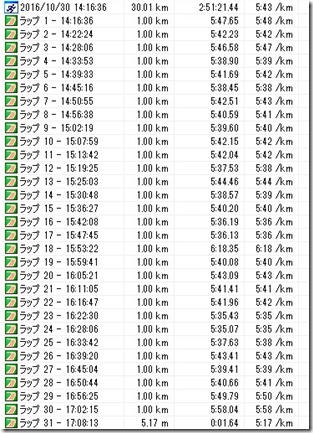 230161030ペース