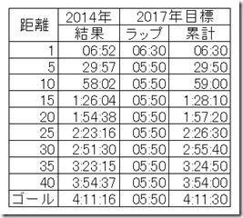 いびがわマラソン2017目標