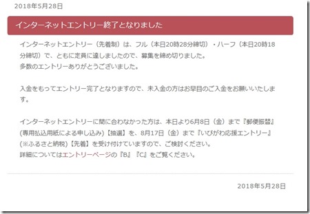 いびがわエントリー終了