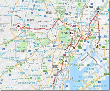 東京マラソンコース