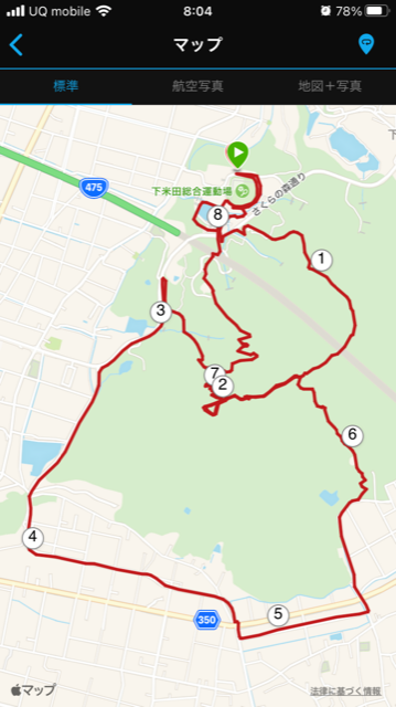 下米田トレラン試走